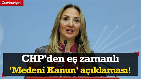 CHP Kadın Kolları''ndan eş zamanlı ''Medeni Kanun’a sahip çıkıyoruz'' açıklaması!